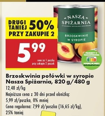 Brzoskwinie w syropie Nasza spiżarnia promocja
