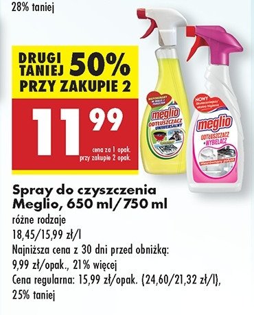 Odtłuszczacz + wybielacz w piance Meglio promocja w Biedronka