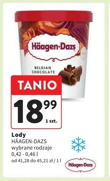 Lody belgian chocolate Haagen-dazs promocja