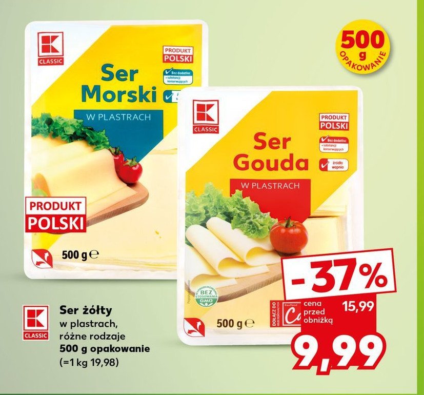 Ser morski plastry K-classic promocja