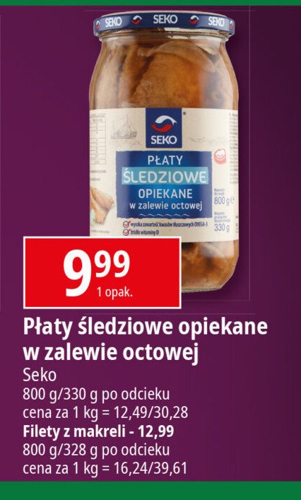 Filety smażone z makreli w zalewie octowej Seko promocja w Leclerc