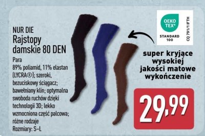 Rajstopy damskie 80 DEN  promocja w Aldi
