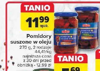 Pomidory suszone na słońcu z kaparami w oleju z ziołami Podravka promocja