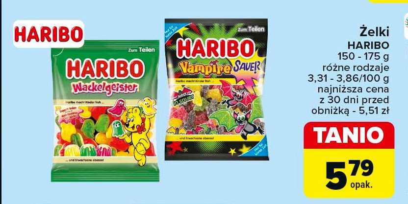 Żelki kwaśne Haribo vampire promocja