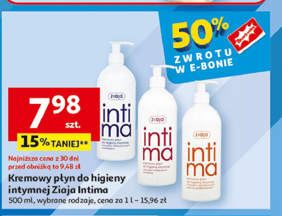 Kremowy płyn do higieny intymnej z kwasem askorbinowym Ziaja intima promocja