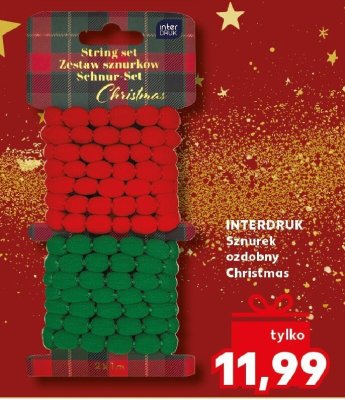 Sznurek ozdobny Christmas  promocja w Kaufland