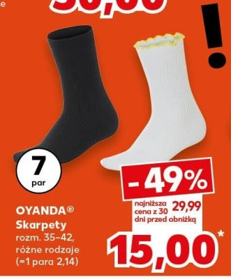 Skarpety, różne rodzaje promocja w Kaufland