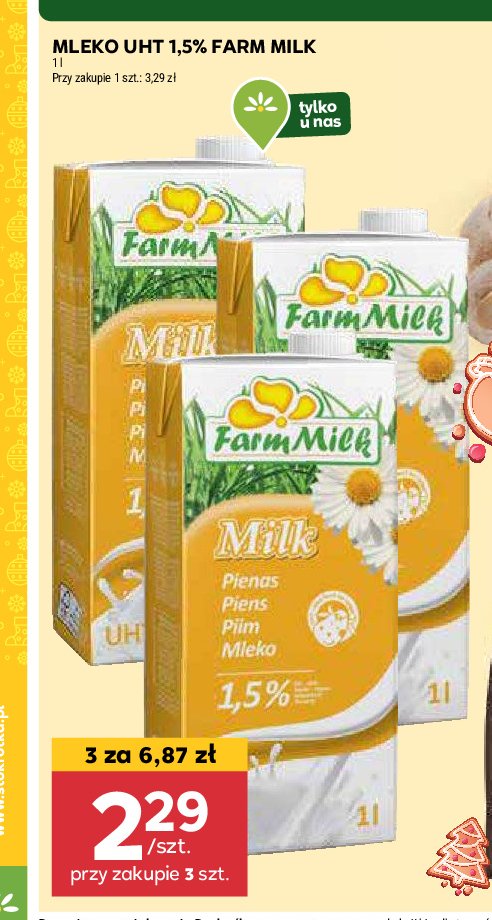 Mleko 1.5% Farm milk promocja