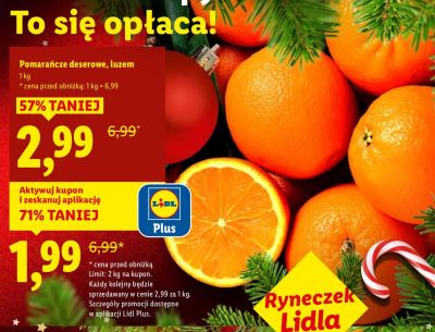 Pomarańcze deserowe luzem promocja w Lidl