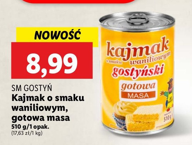 Masa kajmakowa waniliowa Gostyń promocja