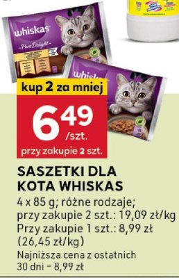 Saszetki dla kota Whiskas promocja w Stokrotka