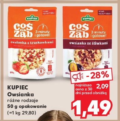 Owsianka ze śliwką Kupiec coś na ząb promocja