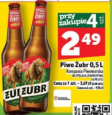 Piwo Żubr promocja w TOPAZ