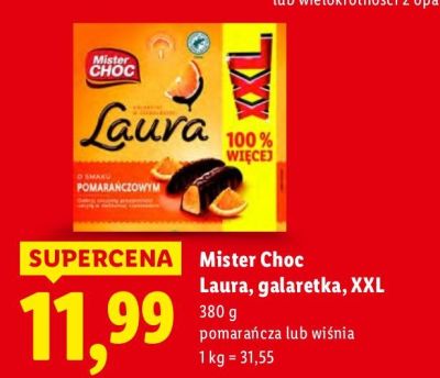 Galaretka Laura XXL Mister Choc wiśnia promocja w Lidl