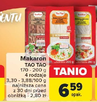 Makaron ryżowy nitka Tao tao promocja