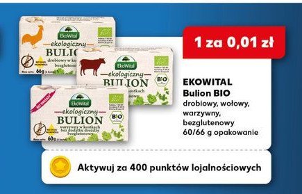 Bulion ekologiczny wołowy w kostkach Ekowital promocja