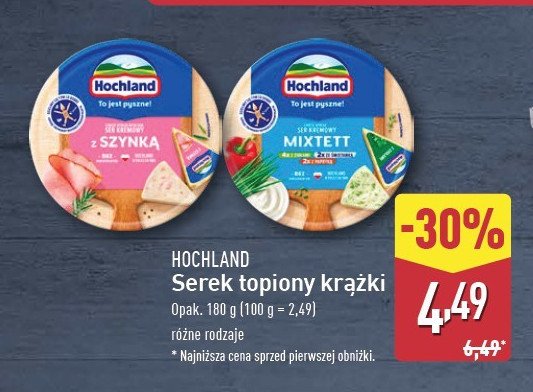 Ser topiony mixtett Hochland promocja w Aldi