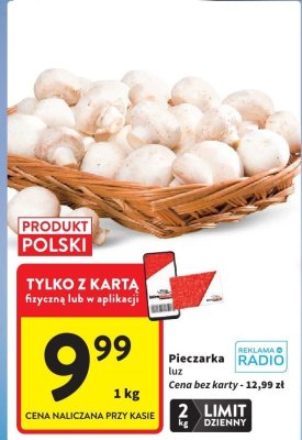 Pieczarka luz promocja w Intermarche