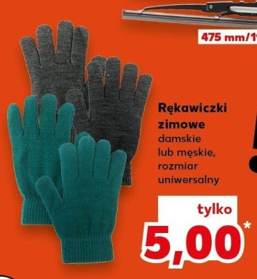 Rękawiczki zimowe damskie lub męskie promocja w Kaufland