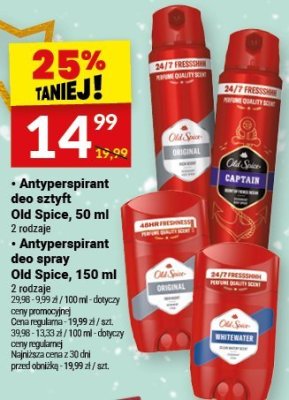 Antyperspirant deo spray Old Spice 150 ml promocja w Twój Market