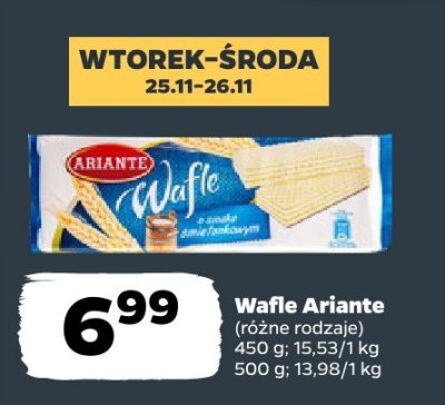 Wafle różne rodzaje promocja w Netto