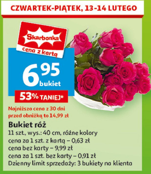 Bukiet róż 40 cm promocja