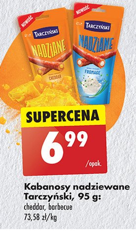 Kabanosy fromage Tarczyński nadziane promocja w Biedronka