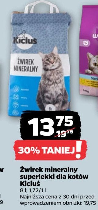 Żwirek dla kota naturalny Kiciuś promocja