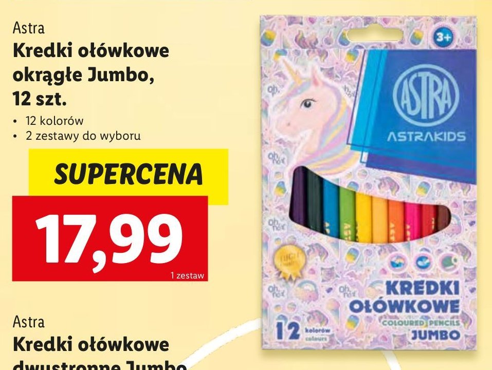 Kredki ołówkowe jumbo Astra promocja