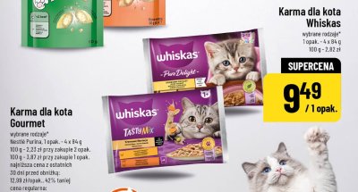 Karma dla kota Whiskas wybrane rodzaje promocja w POLOmarket