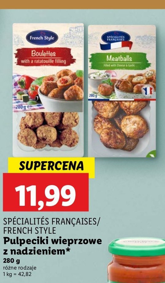 Pulpeciki nadziewane serem i czosnkiem Specialites francaises promocja