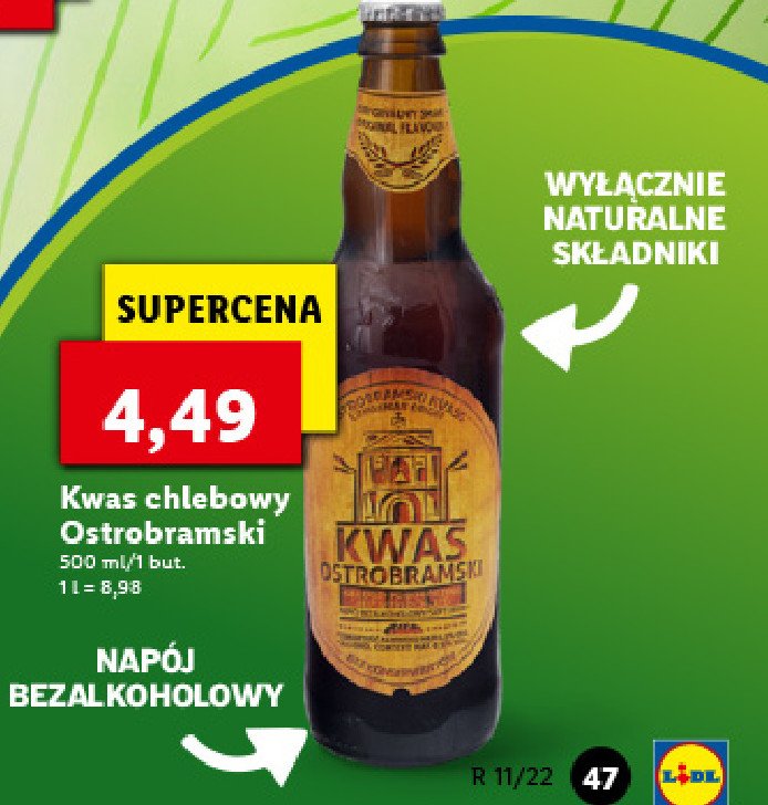 Kwas chlebowy POLBIOECO KWAS OSTROBRAMSKI promocja