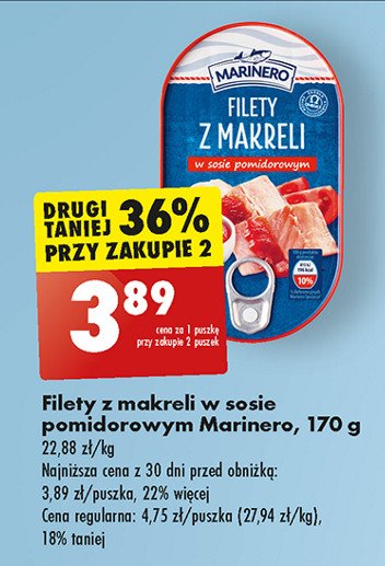 Filety z makreli w sosie pomidorowym Marinero promocja