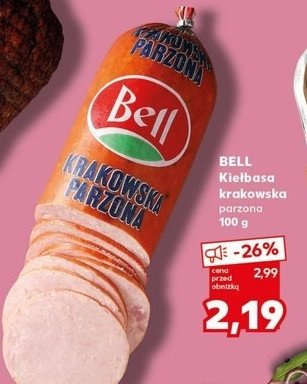 Kiełbasa krakowska parzona Bell polska promocja