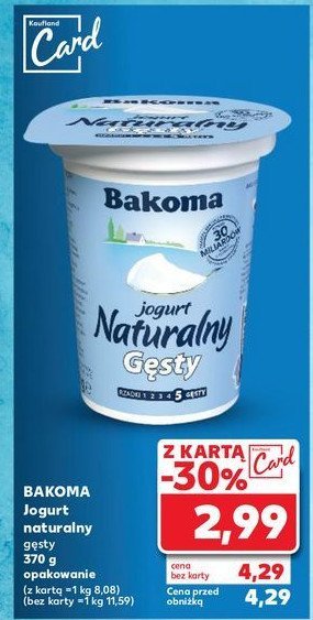 Jogurt naturalny gęsty promocja