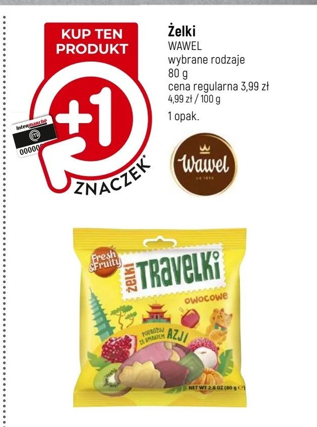 Żelki smak azji Wawel travelki promocja