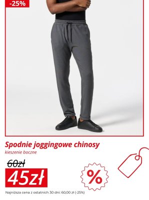 Spodnie joggingowe chinosy męskie promocja w KiK