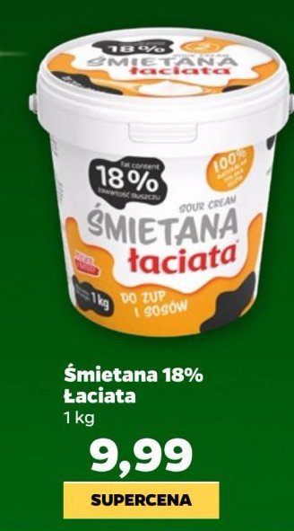 Śmietana 18% Łaciata promocja w Netto