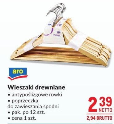 Wieszaki drewniane Aro promocja w Makro