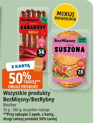 Kabanosy BezMięsny Bytcher Chilli promocja w Leclerc