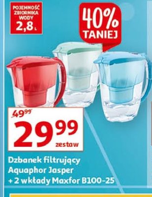 Dzbanek jasper 2.8 l + 2 wkłady b25 maxfor Aquaphor promocja