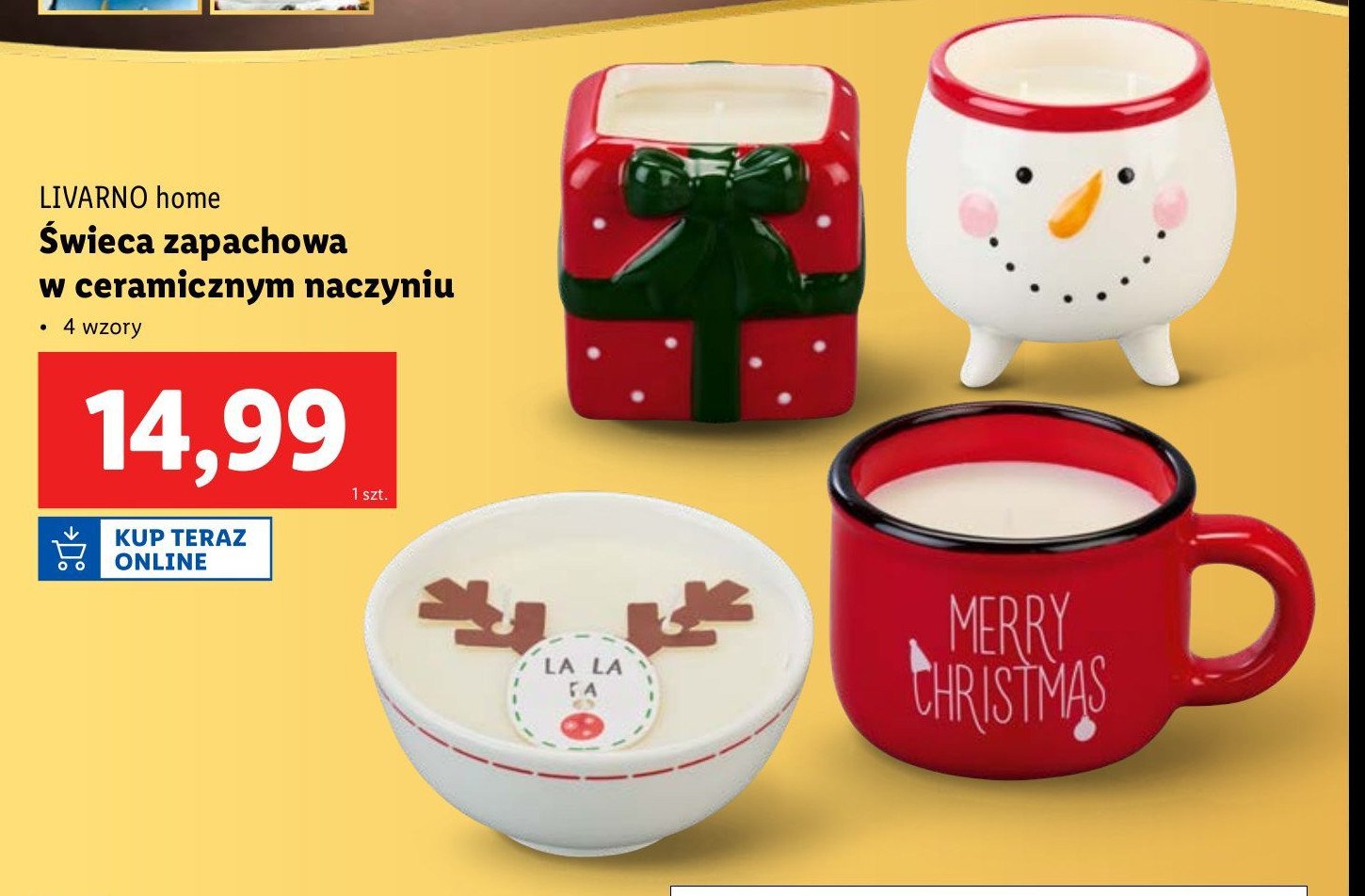 Świeca zapachowa w ceramicznym naczyniu LIVARNO HOME promocja w Lidl