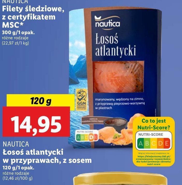 Łosoś atlantycki w plastrach z pieprzem Nautica schwartz promocja