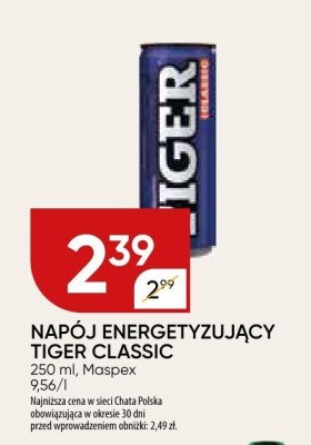 Napój energetyzujący TIGER CLASSIC promocja w Chata Polska