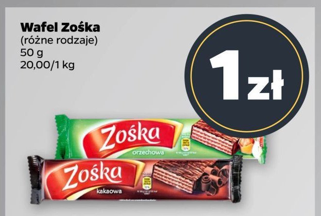 Wafelek orzechowy Zośka promocja