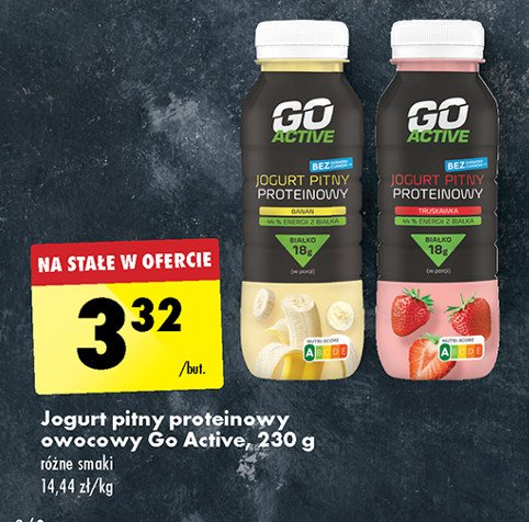 Jogurt proteinowy truskawka Go active promocja