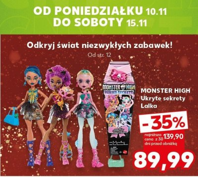 Lalka Ukryte sekrety Monster High promocja w Kaufland