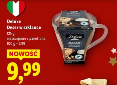 Deser w szklance mascarpone z panettone Deluxe promocja w Lidl