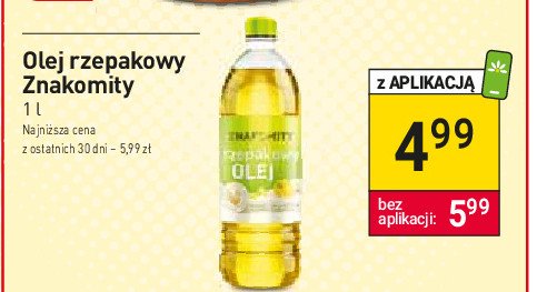 Olej rzepakowy Znakomity promocja
