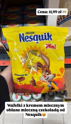 Mini wafelki z kremem mlecznym oblane mleczną czekoladą promocja w Biedronka